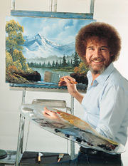 Bob Ross at his Easel